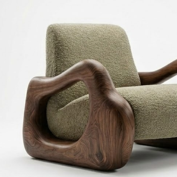 Kerch Solid Wood Accent Chair