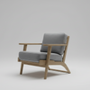 Kilmore Acacia Wood Upholstered Arm Chair