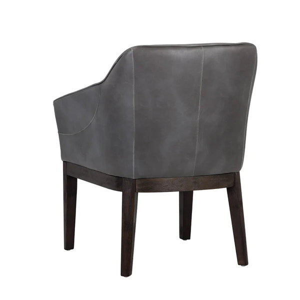 Kingaroy Solid Wood Leather Arm Chair
