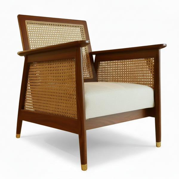 Kingston Rattan Teak Wood Accent Chair