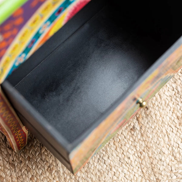 Kishangarh Mango Wood Hand Painted Bedside Cabinet