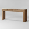 Knight Oak Wood Rattan Console Table