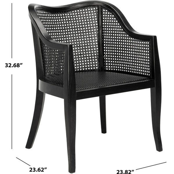 Kubin Modern Rattan Solid WoodArm Chair