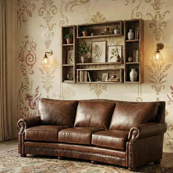 Kyiv Curved Leather Sofa