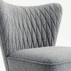 Ladybrand Solid Sheesham Wood and Fabric Accent Chair
