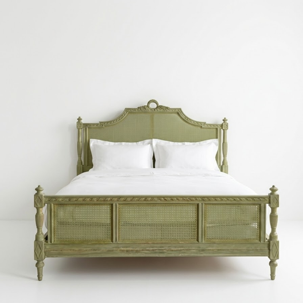 Ladysmith Solid Wood Rattan Bed -All Sizes