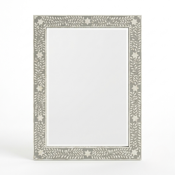 Rectangular Large Floral Wall Mirror Decor | Living Room Decor