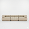 Lave 3 Seater Boucle Sofa - White Finish