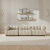 Lave 3 Seater Boucle Sofa - White Finish
