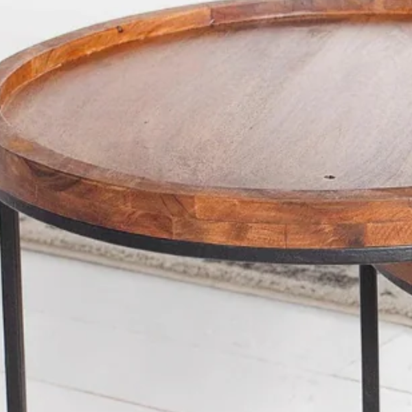 Layton Sheesham Wood Nested Side Table