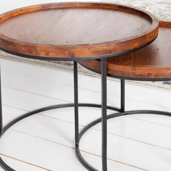 Layton Sheesham Wood Nested Side Table