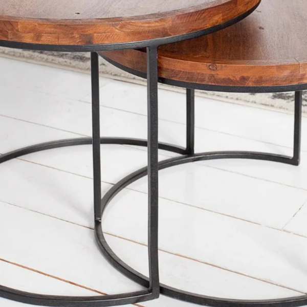 Layton Sheesham Wood Nested Side Table