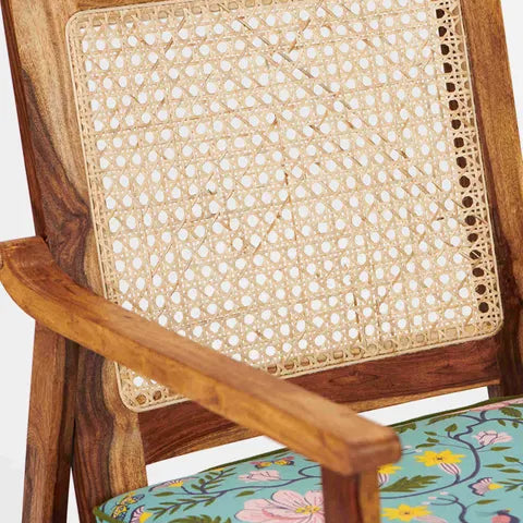 Leonora Rattan Sheesham Wood Armchair