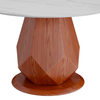 Leticia Solid Wood & Marble Round Dining Table Set