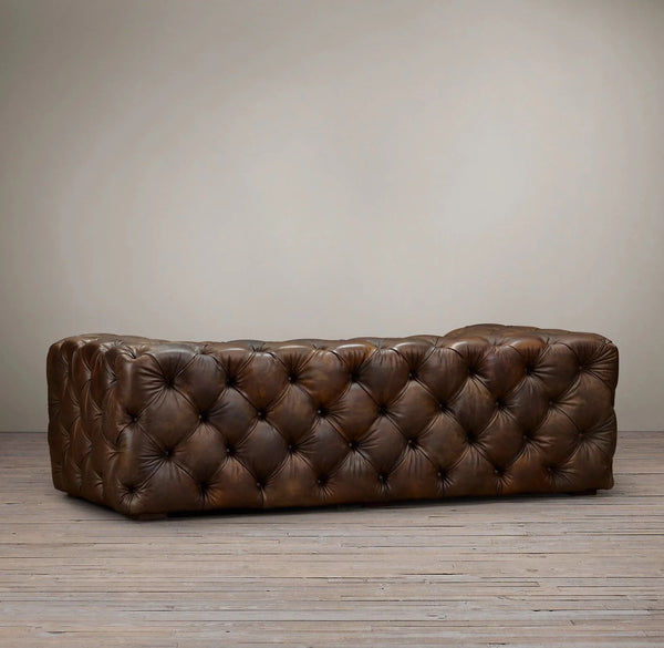 Lidah Chesterfield 3 Seater Leather Sofa