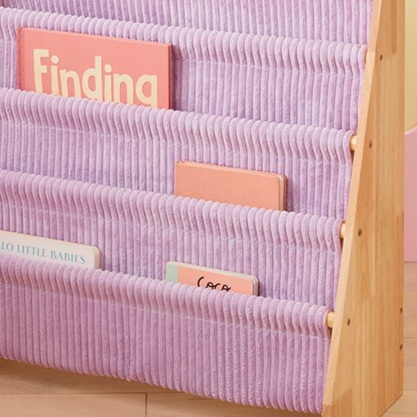 Lilac Cord Kids Bookshelf And Organizer