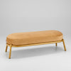 Linmeyer Modern Fabric Entryway Bench | Gold & Brown