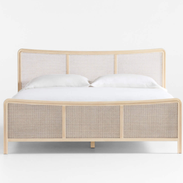 Lipetsk Solid Wood Rattan Bed - All Sizes