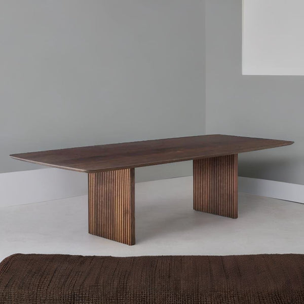 Lisburn Solid Wood Dining Table- Brown Finish
