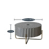 Little Rock Acrylic Inlay Round Coffee Table