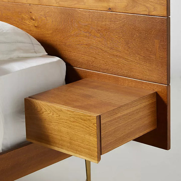 Live Edge Bed with Attached Nightstands - All Sizes