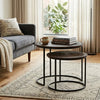 Lochmaddy End Tables for Living Room Set of 2 - Walnut Finish