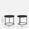 Lochmaddy End Tables for Living Room Set of 2 - Walnut Finish