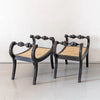 Lockerbie Traditional Rosewood Stool with Floral Carving