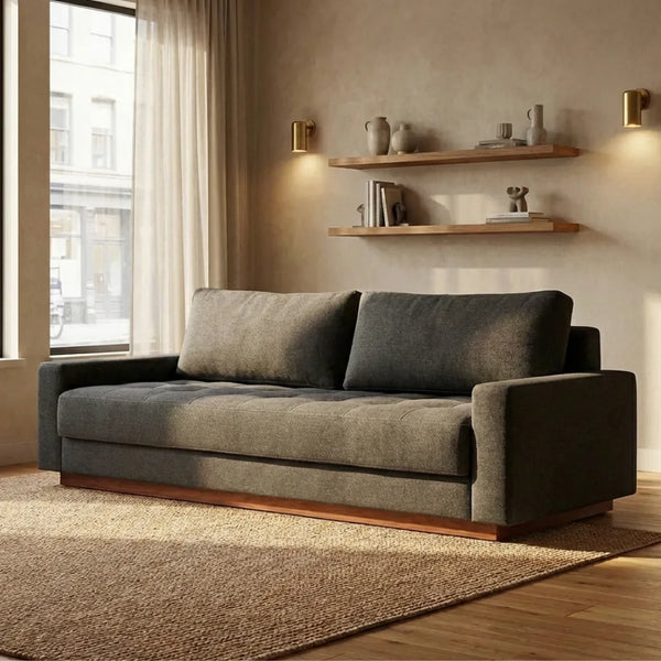 Lugano Modern Fabric Sofa Cum Bed