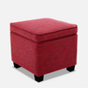 Lusikisiki Solid Wood OttomanMaroon