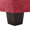 Lusikisiki Solid Wood OttomanMaroon