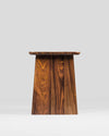 Modern Style Rattan Wooden End Table - Walnut Finish