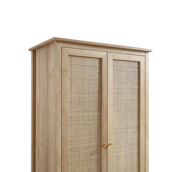 Madhubani Rattan Wardrobe