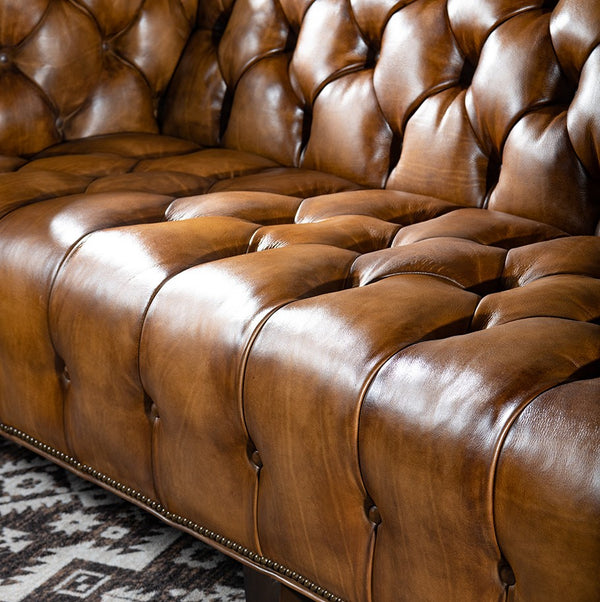 Madrid Tufted Leather Sofa