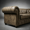 Maeve Chesterfield 3- Seater Leather Sofa