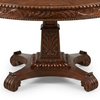 Magherafelt Sheesham Wood Table with Carved Floral Design