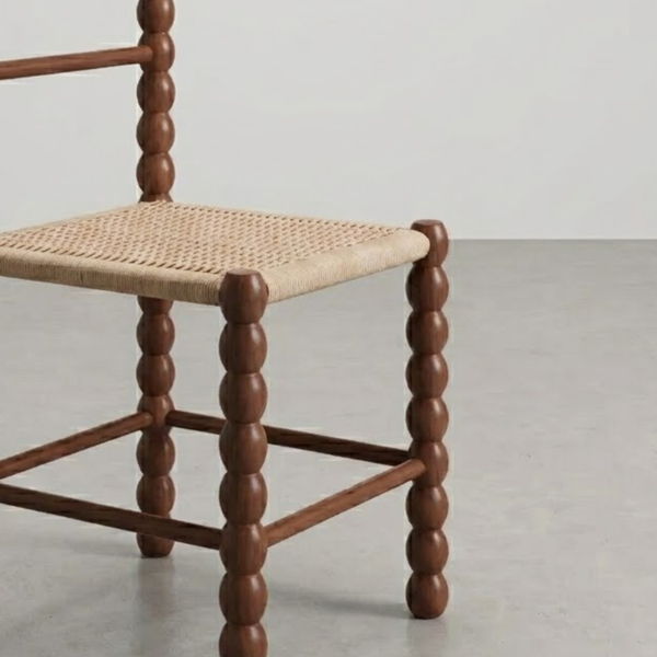 Mahdia Solid Wood Round Dining Table Set