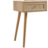 Manisa Solid Wood Rattan Dressing Table With Mirror