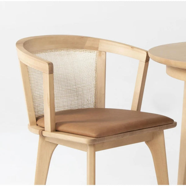 Mariko Rattan Solid Wood Round Dining Table Set - 4 Seater, 6 Seater - All Sizes