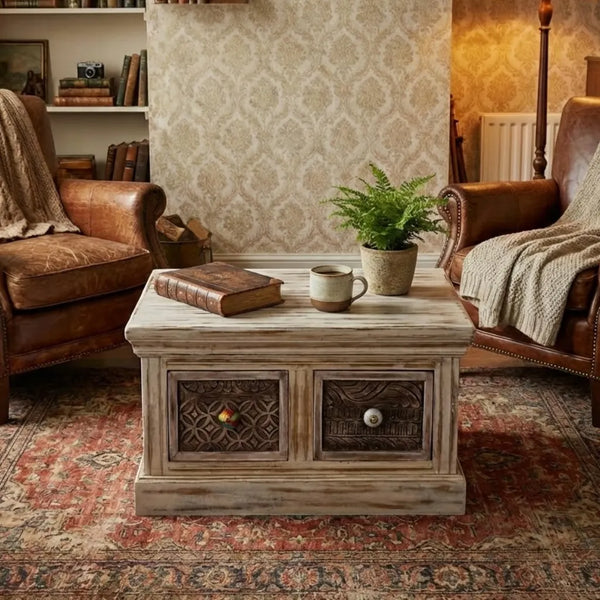 Marrakesh Solid Wood Trunk In Distress Finish