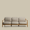Marseille Solid Wood 3 Seater Sofa
