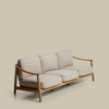 Marseille Solid Wood 3 Seater Sofa