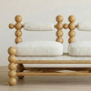 Mello Curve Solid Wood 2 Seater Sofa