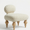 Mello Curve Solid Wood & Boucle 1 Seater Sofa