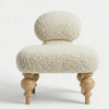 Mello Curve Solid Wood & Boucle 1 Seater Sofa