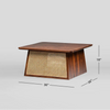 Merida Rattan Sheesham Wood Coffee Table