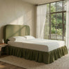 Mildura Platform Bed, Olive green finish bed .