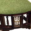 Molteno Solid Sheesham Wood and Fabric Foot Stool Set of 4