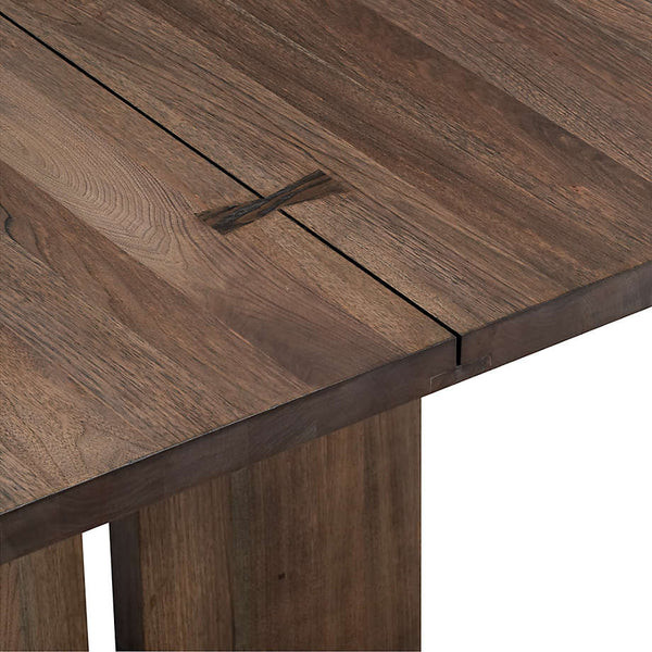 Classic Wooden Square Dining Table | Brown - Finish