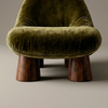 Montevideo Solid Wood & Velvet Single Seater Accent Chairs
